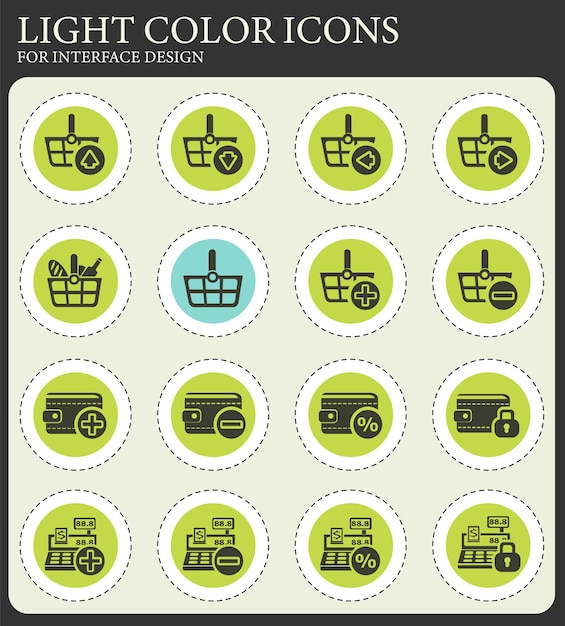 Conjunto de iconos de marketing y comercio electrónico