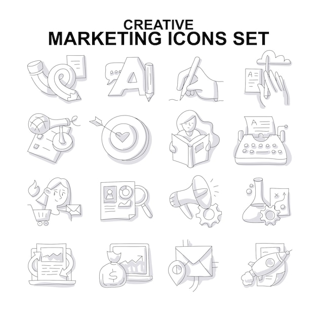 Conjunto de iconos de marketing