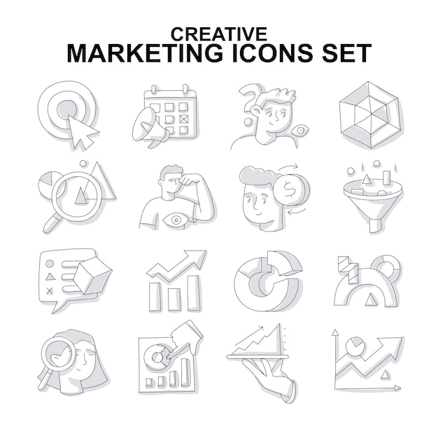Conjunto de iconos de marketing