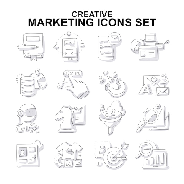 Conjunto de iconos de marketing