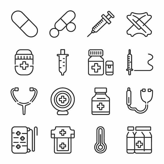 Conjunto de iconos médica