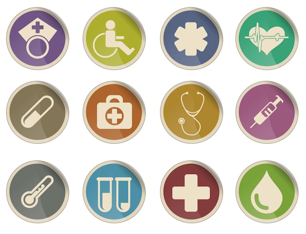 Conjunto de iconos médica