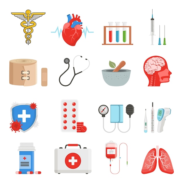 Conjunto de iconos médicos
