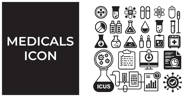 Conjunto de iconos médicos