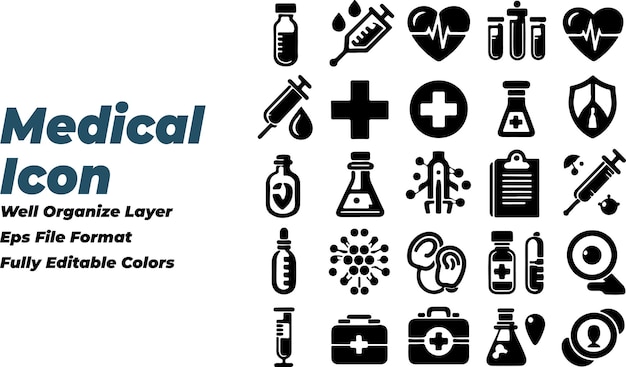Conjunto de iconos médicos