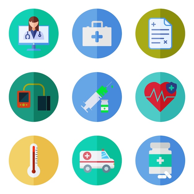 Conjunto de iconos médicos