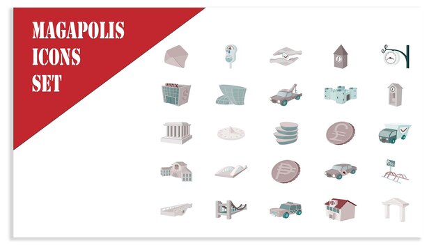El conjunto de iconos de MEGAPOLIS