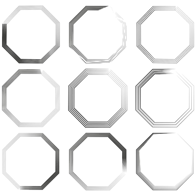 Conjunto de iconos de monograma Elemento para diseño de logotipo Ilustración vectorial EPS 10 Imagen de archivo