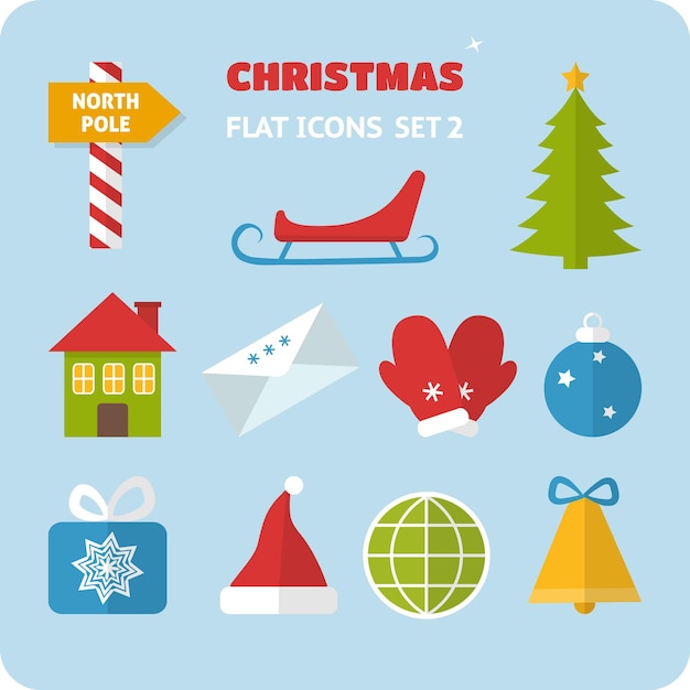 Conjunto de iconos de Navidad