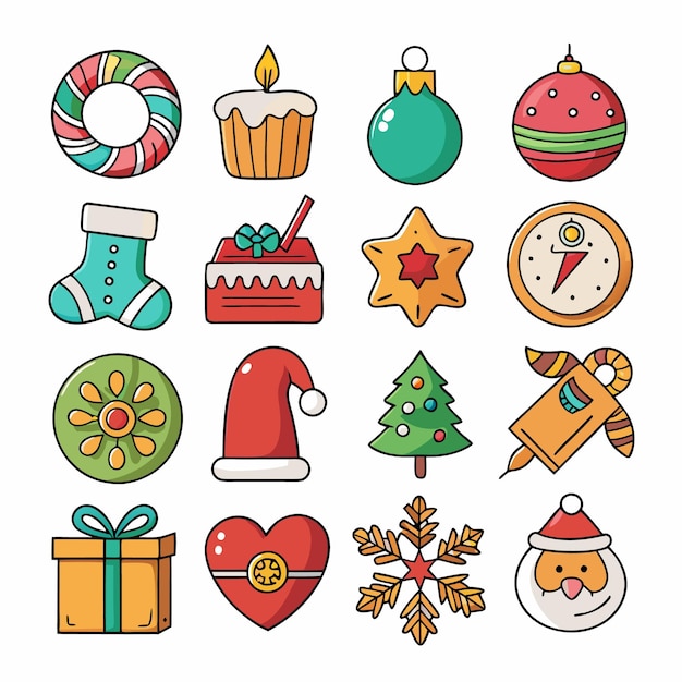 Conjunto de iconos de Navidad