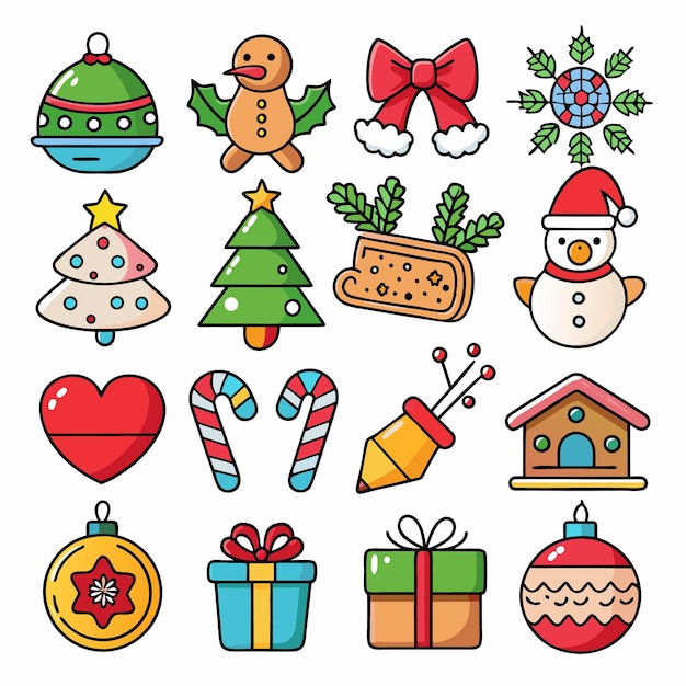 Conjunto de iconos de Navidad