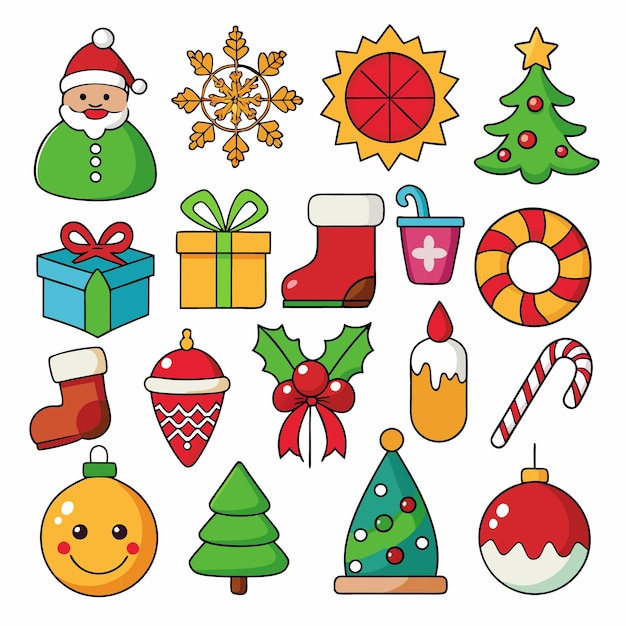 Conjunto de iconos de Navidad