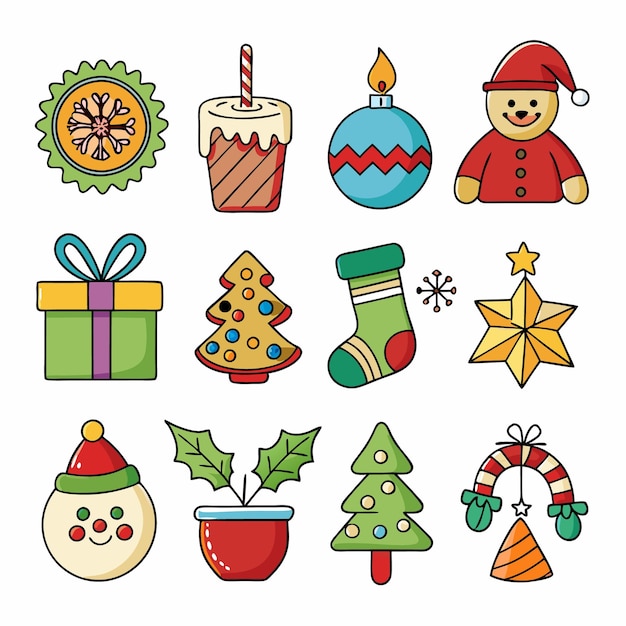 Conjunto de iconos de Navidad