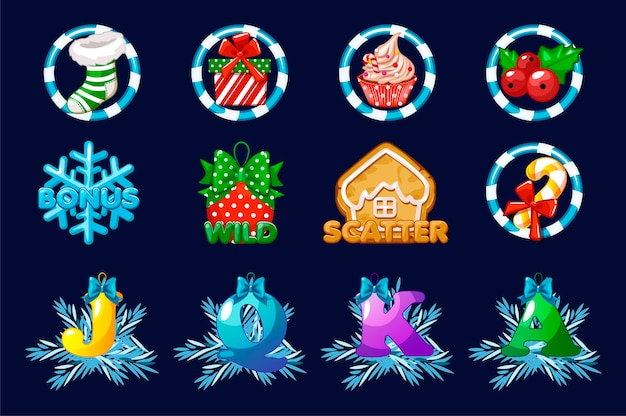 Conjunto de iconos de Navidad