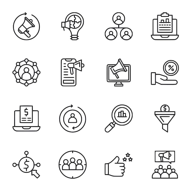 Un conjunto de iconos para negocios y finanzas