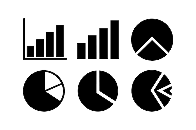 un conjunto de iconos de negocios con un gráfico y flechas que apuntan a la derecha Gráfico de economía económica