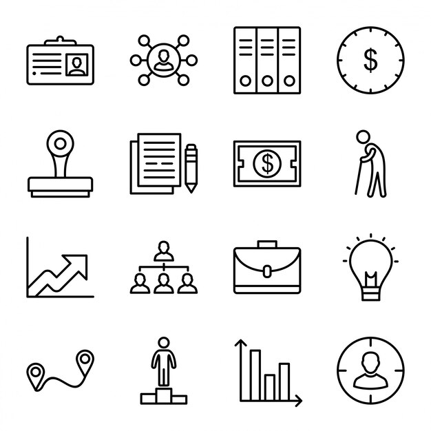 Conjunto de iconos de negocios