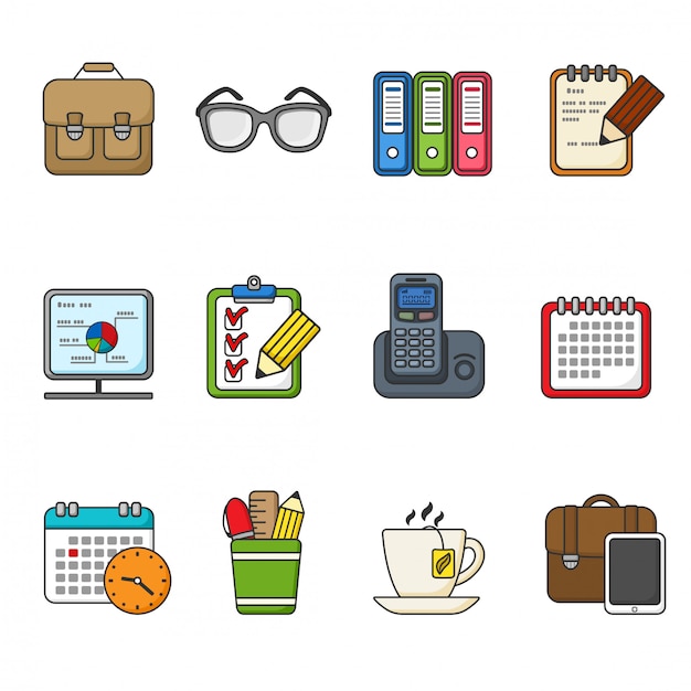 conjunto de iconos de negocios