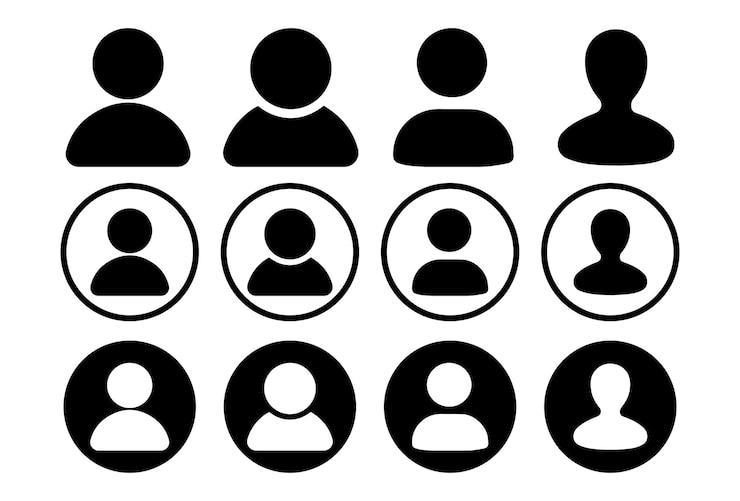 Vector conjunto de íconos de nombre ilustración vectorial