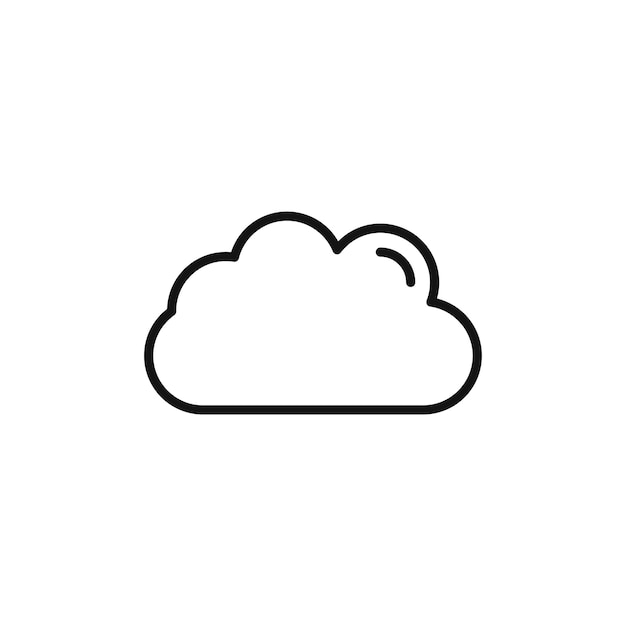 Conjunto de iconos de nubes Símbolo vectorial de clima nublado en estilo negro lleno y delineado