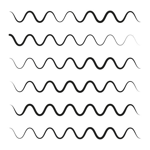 Conjunto de iconos de olas marinas Símbolo del logotipo del agua Ilustración vectorial EPS 10