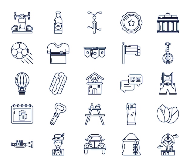 Conjunto de iconos de país de Alemania