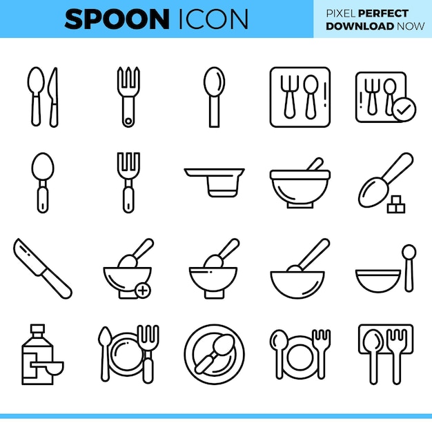 Conjunto de iconos de paja vectorial