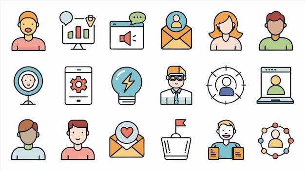 un conjunto de iconos con las palabras inteligentes en ellos