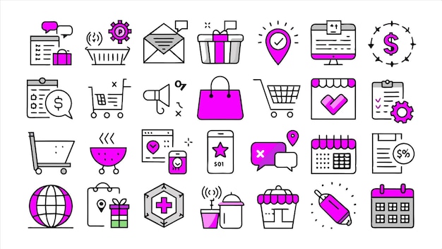un conjunto de iconos con las palabras "smart quot" en ellos