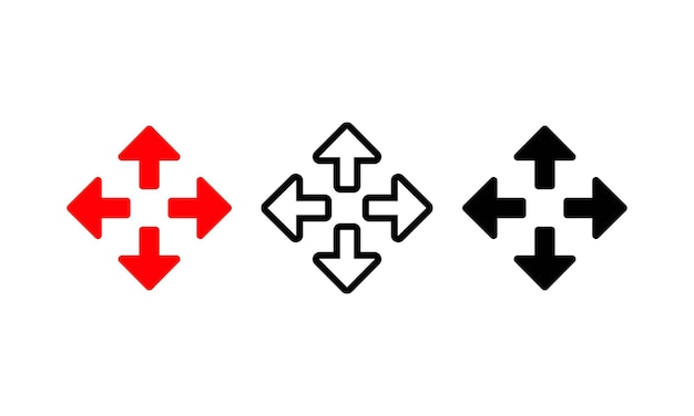 Conjunto de iconos de pantalla completa. Maximizar la pantalla.