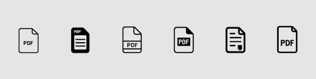 Conjunto de iconos de pdf o archivo