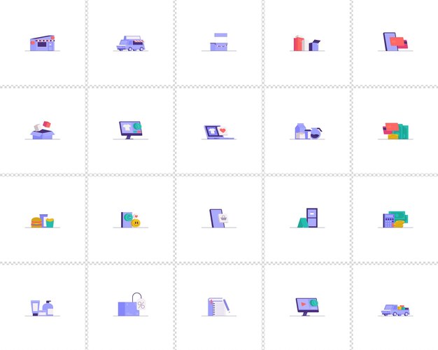 Conjunto de iconos para pequeñas empresas