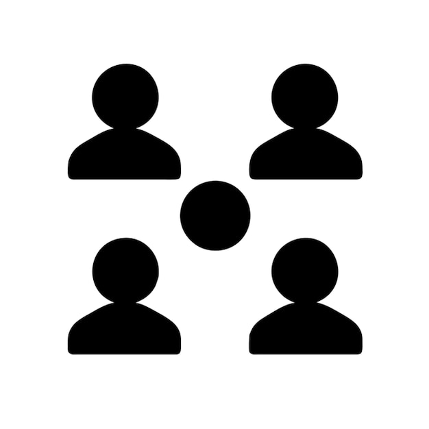 conjunto de íconos de perfil de avatar vectorial en pictogramas de siluetas