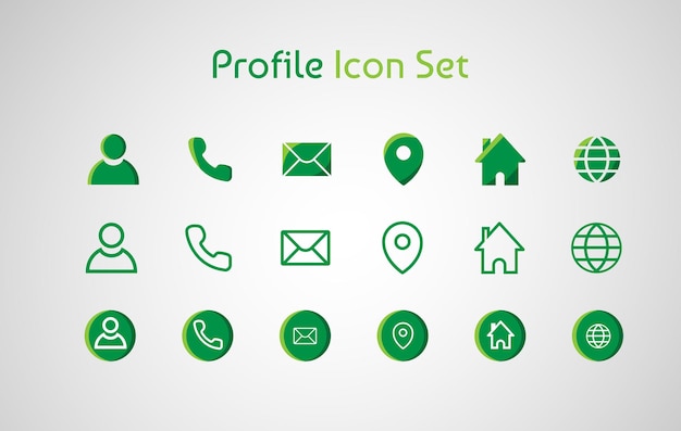 Conjunto de iconos de perfil