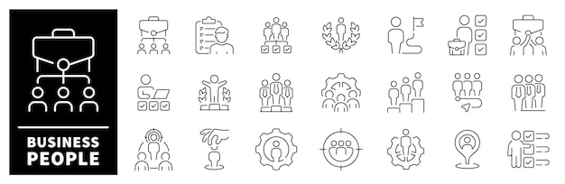 Conjunto de iconos de personas de negocios