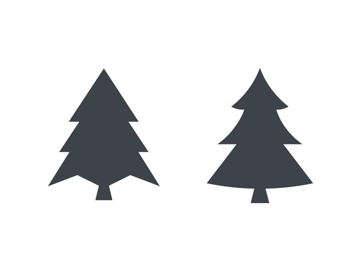 Conjunto de iconos de pinos minimalistas