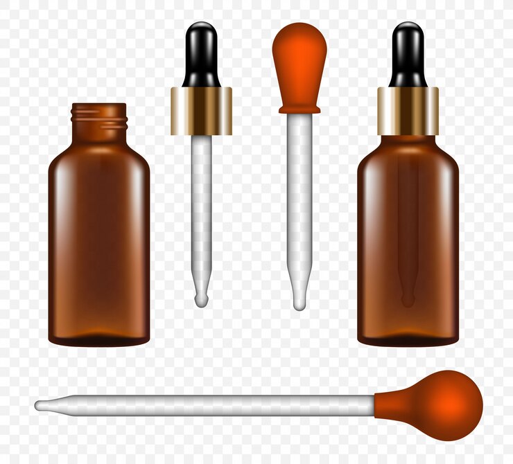 Vector conjunto de iconos de pipeta. conjunto realista de iconos de vector de pipeta para diseño web