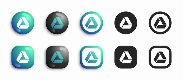Conjunto de iconos planos y 3D modernos de redes sociales