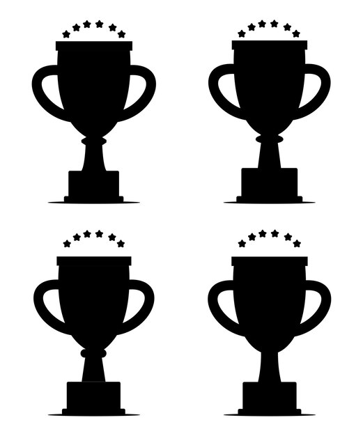 Vector conjunto de iconos de premios de trofeos vectoriales gratuitos