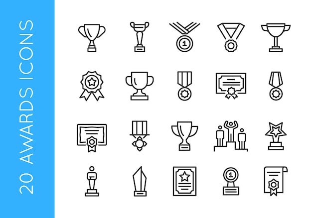 Conjunto de iconos de premios