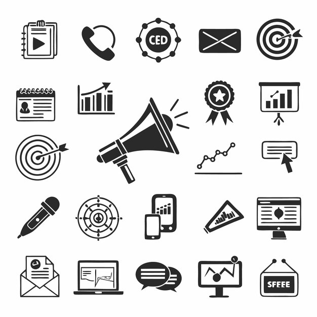 Conjunto de iconos premium con una amplia gama de diseños para sitios web
