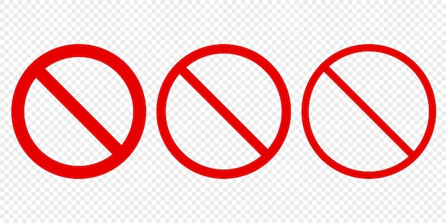 Conjunto de iconos prohibidos Vector de símbolos de prohibición