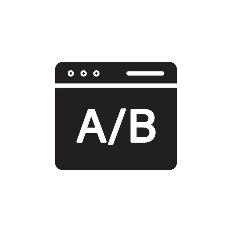 Vector un conjunto de íconos de prueba b line art logo