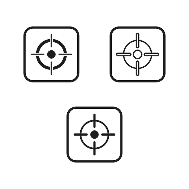 Conjunto de iconos de punto de mira Ilustración vectorial EPS 10 Imagen de archivo