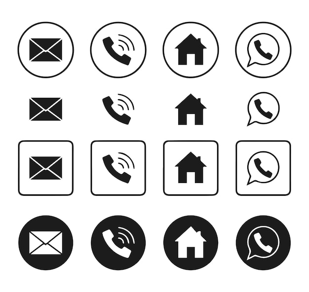 un conjunto de iconos que incluyen un correo doméstico y un correo