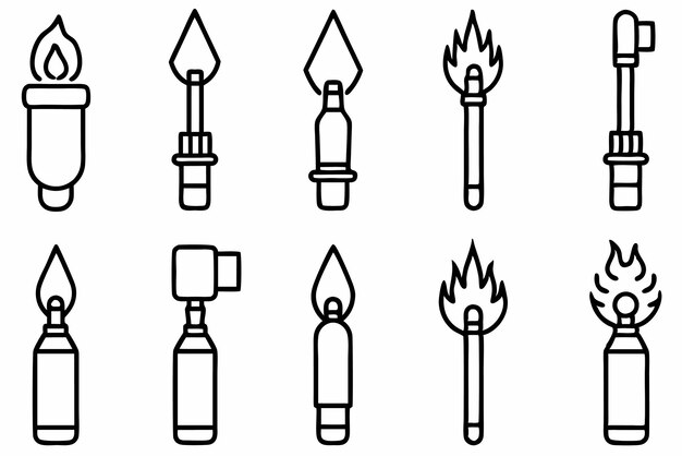 un conjunto de iconos que incluyen un martillo un martillo y un martillo