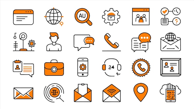 un conjunto de iconos que incluyen un teléfono, un teléfono y un teléfono