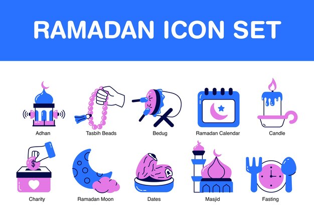 Conjunto de iconos de Ramadán