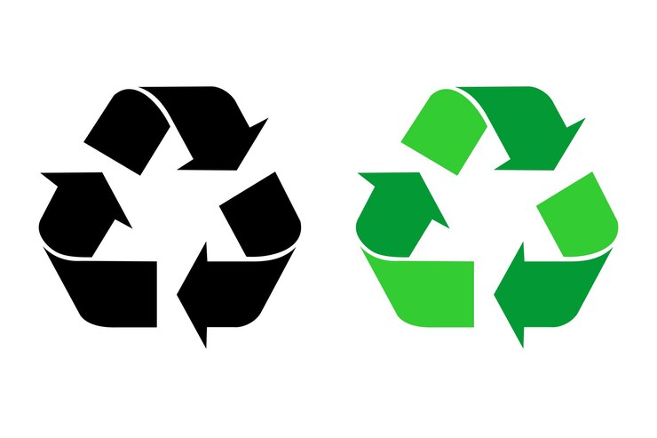 conjunto de íconos de reciclaje Relleno editable de colores símbolo del logotipo de reciclado