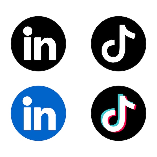 Conjunto de iconos de redes sociales vectoriales